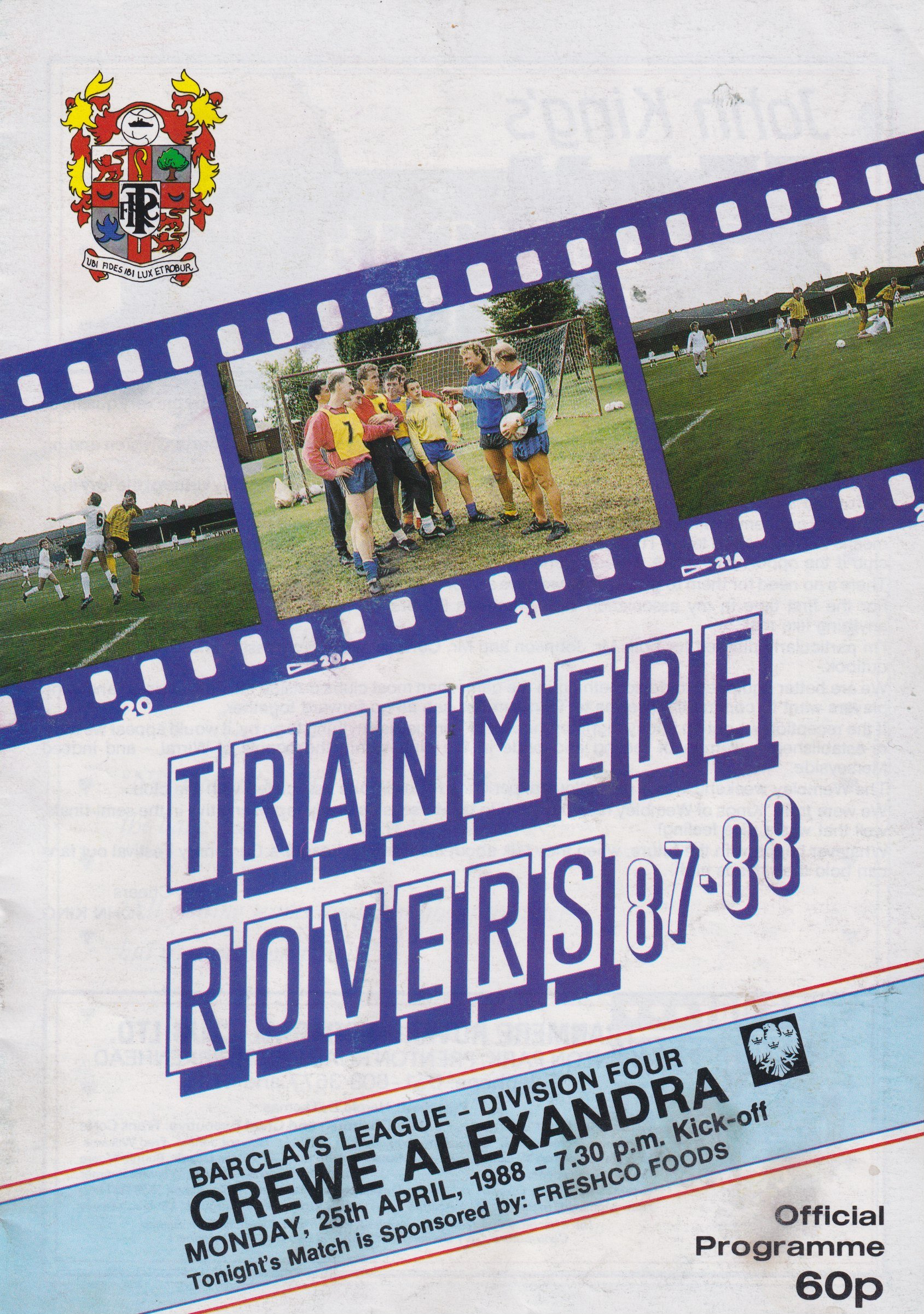 Tranmere Rovers v Crewe Alexandra match programme